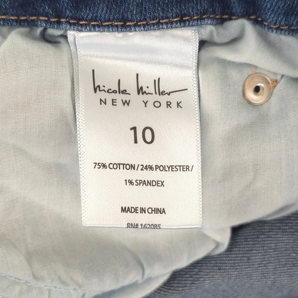 Nicole Miller NY Jeans Size 10 Soho Kick Boot High Rise Ankle Cropped Stretch - Picture 9 of 9